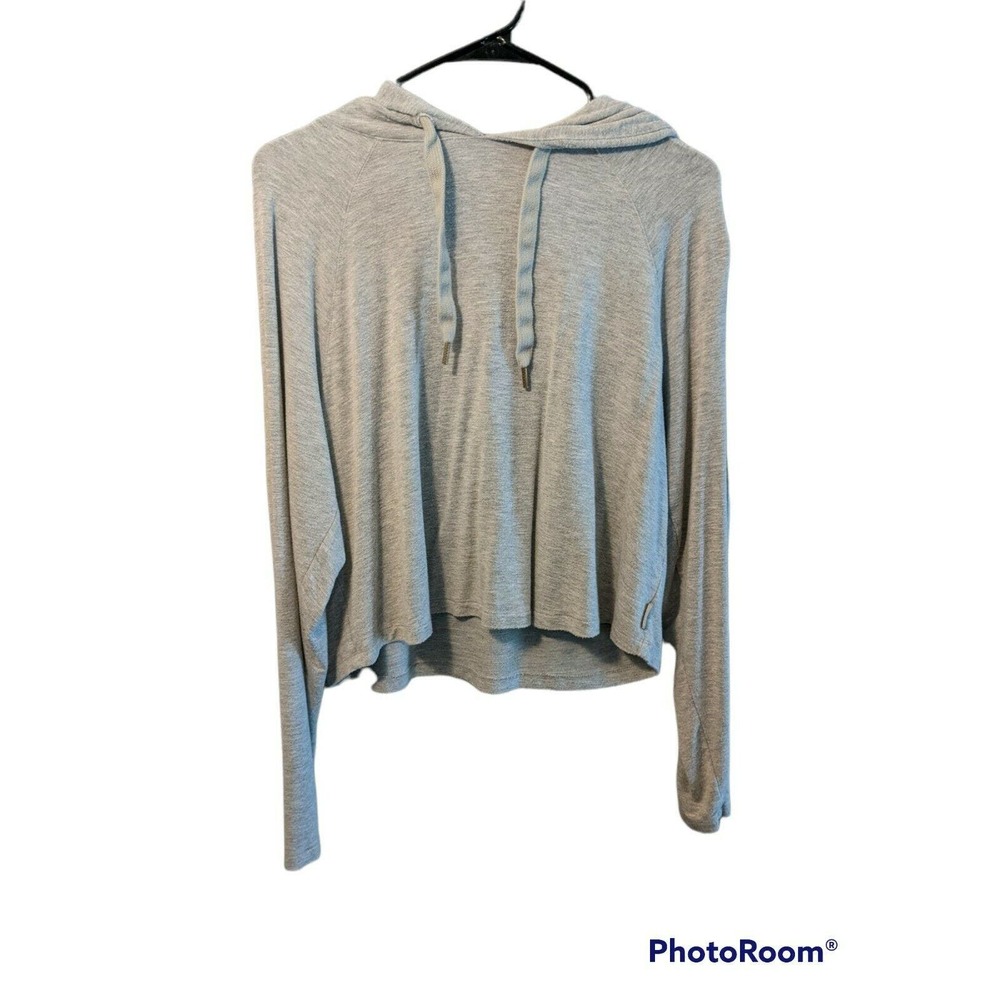 Calvin Klein Women's Hoodie Pullover Jersey Sweatshirt Heather Gray Size Large
